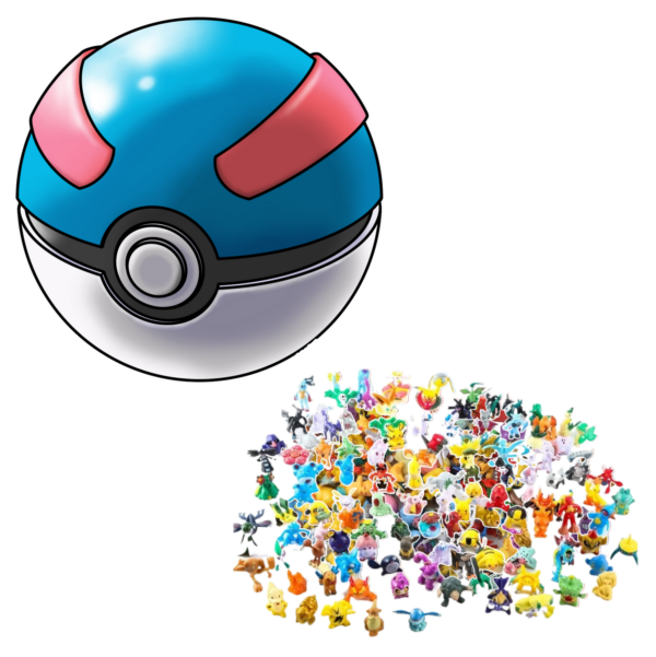 Pokebola con 24 figuras - Great Ball - Buena bola
