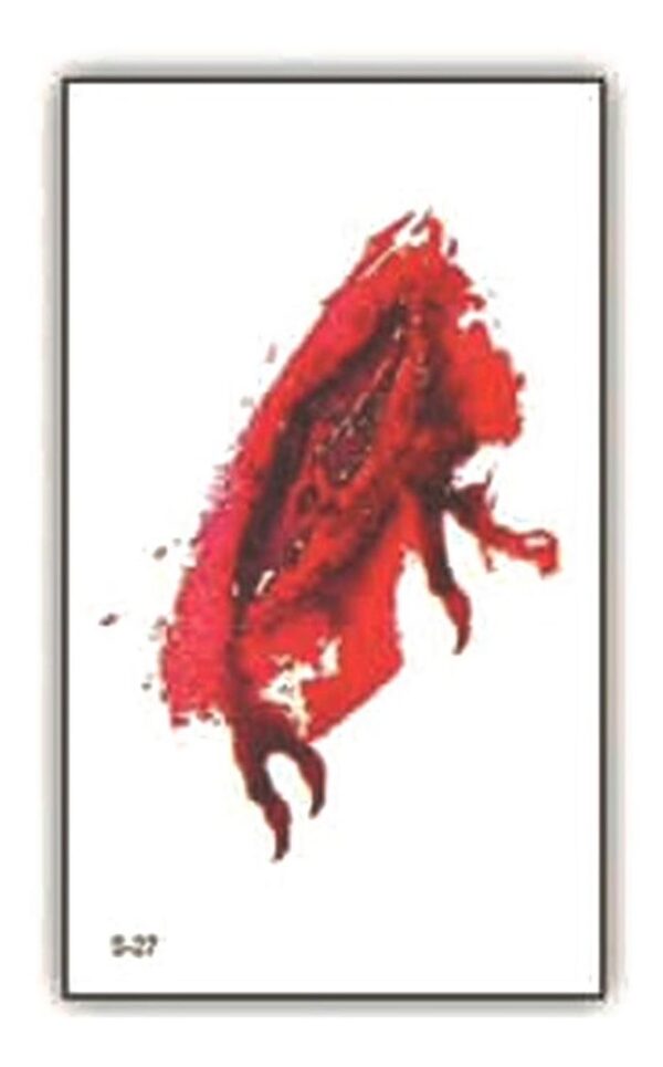 Tatuaje Temporal Halloween Cosplay Disfraz - Herida - 5c