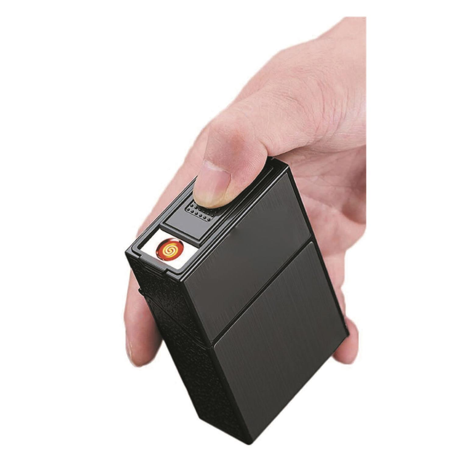 Cigarrera con encendedor incluido on top T2 - Plateada