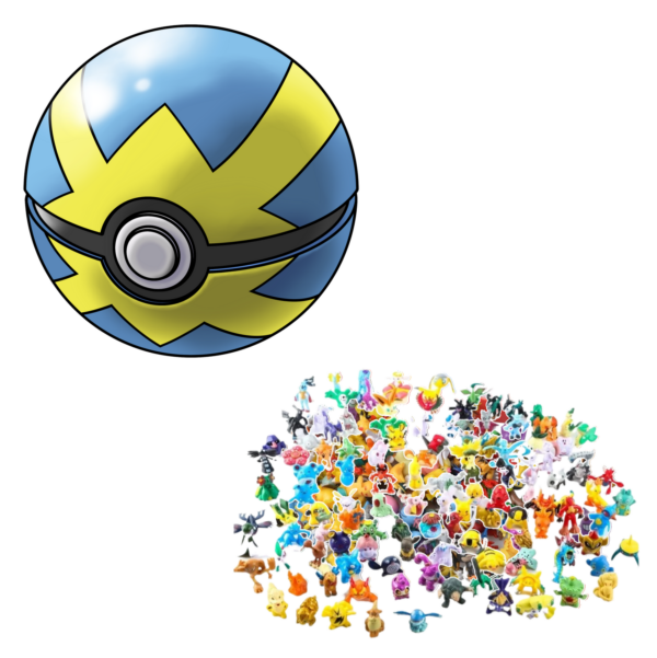 Pokebola con 24 figuras - Quick Ball - Bola rápida