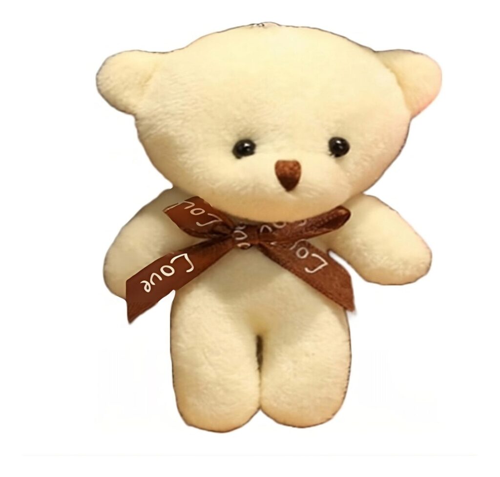 Mini Osito De Peluche - Llavero - Beige