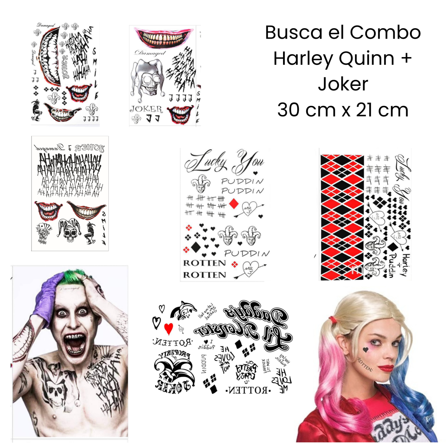 Tatoo Harley Quinn - Cosplay - Disfraz - Versión 3 - Grande - Imagen 3