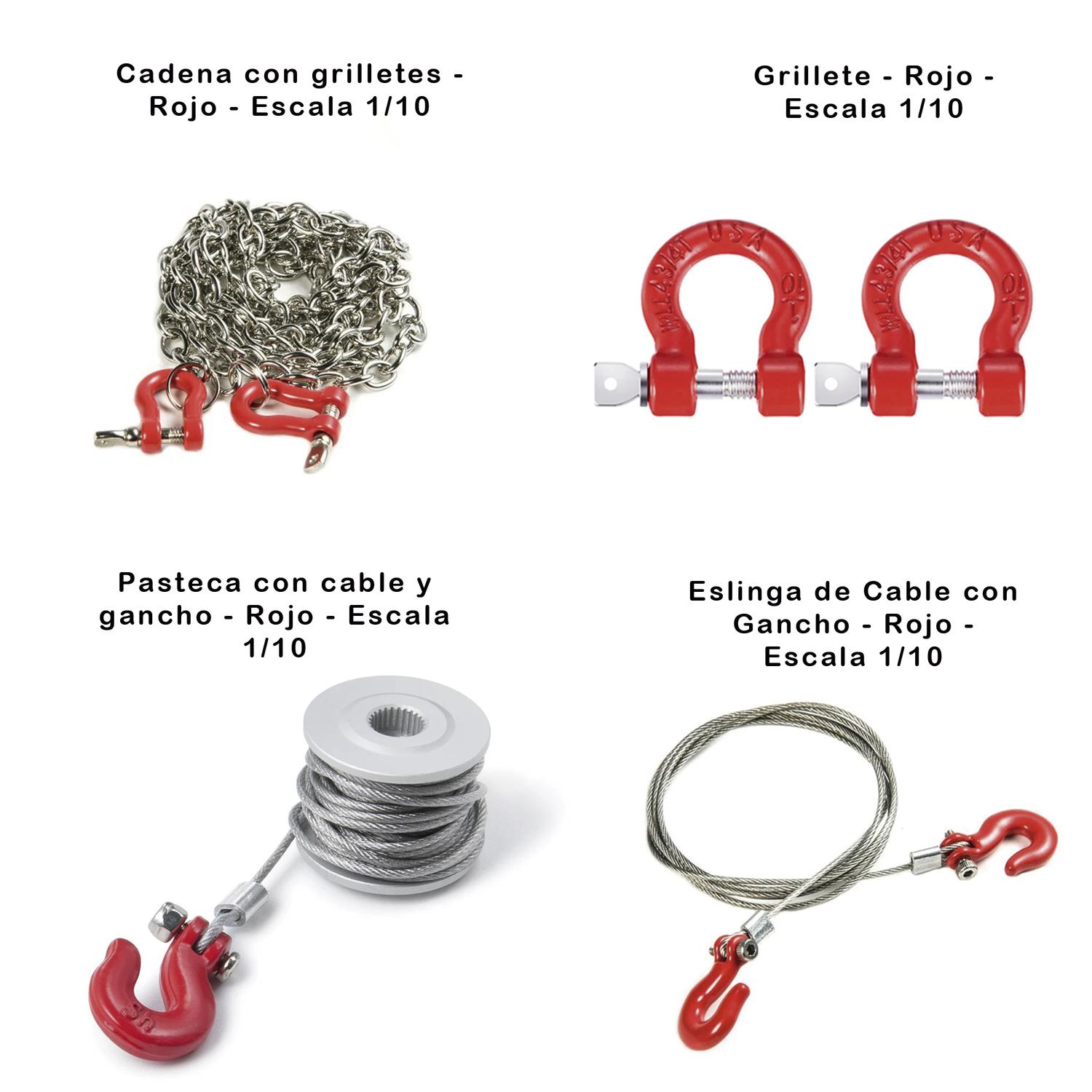 Cadena con grilletes - Rojo - Escala 1/10 - Imagen 4