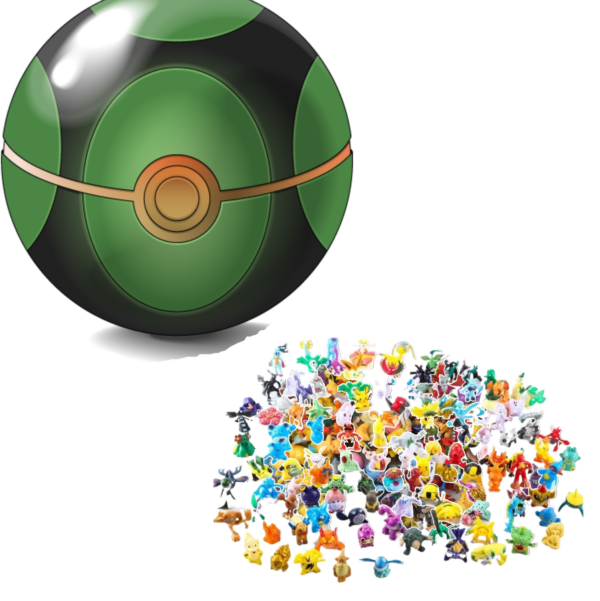 Pokebola con 24 figuras - Dust Ball - Bola de polvo