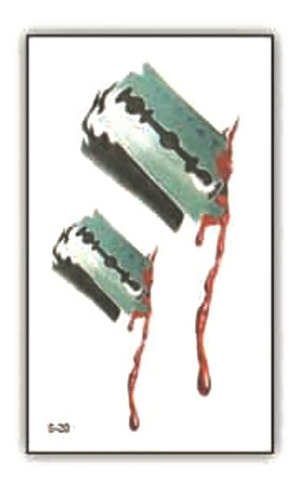 Tatuaje Temporal Halloween Cosplay Disfraz - Herida - 4b