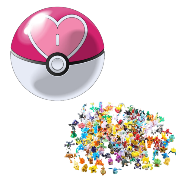 Pokebola con 24 figuras - Love Ball - Bola de amor