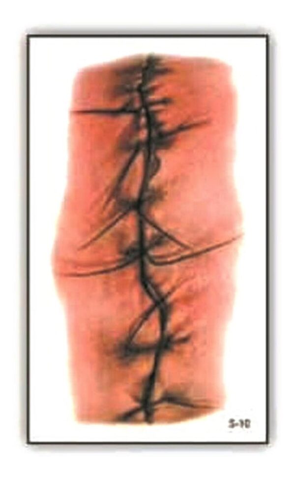 Tatuaje Temporal Halloween Cosplay Disfraz - Herida - 2d