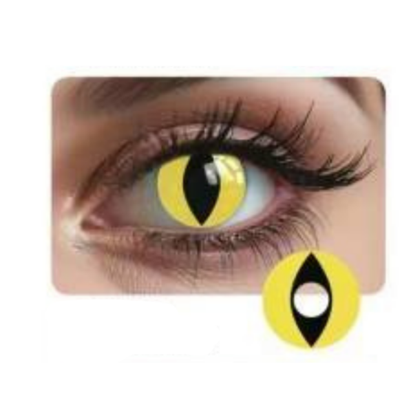 Lentes de Contacto - Fantasía - Ojo Gato - Amarillo