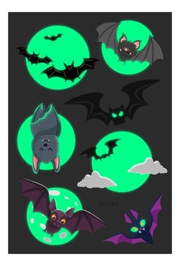 Tatuaje Fluorescente Murciélagos Y011