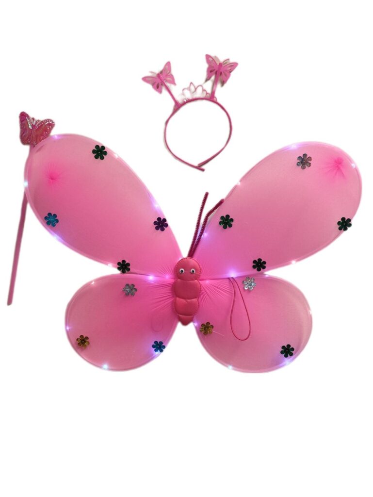 Alas de Mariposa - Rosa - con luces