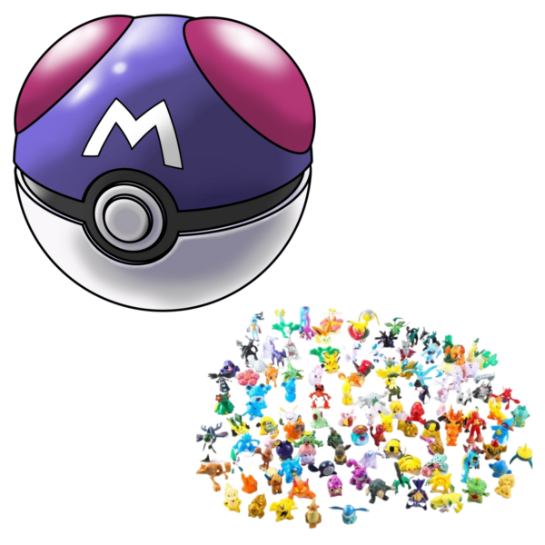 Pokebola con 24 figuras - Master Ball - Bola maestra