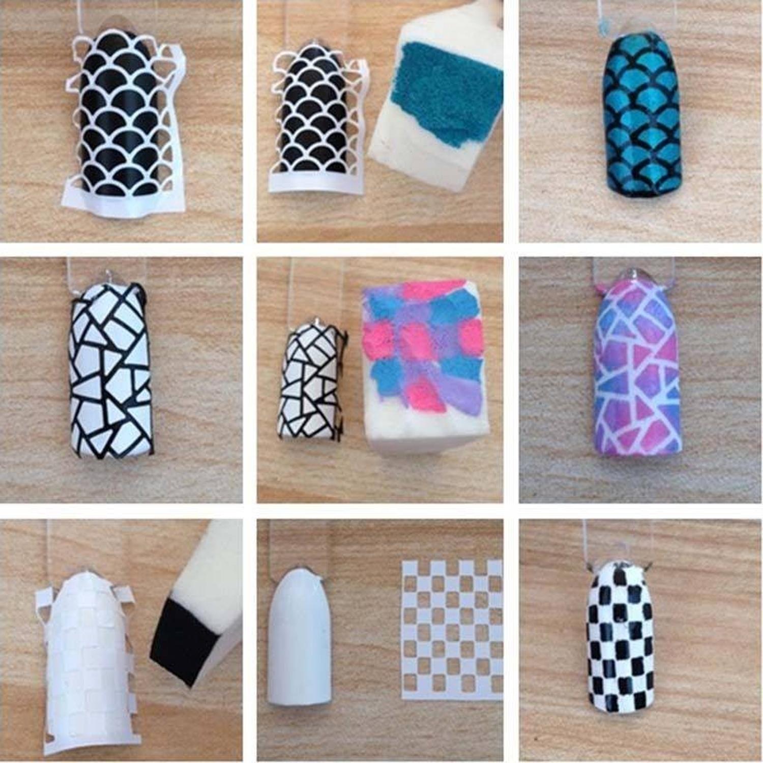 10 Un. Plantillas Rayas - Flores - S24 - Imagen 2