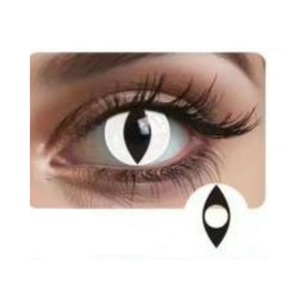 Lentes de Contacto - Fantasía - Ojo Gato - blanco