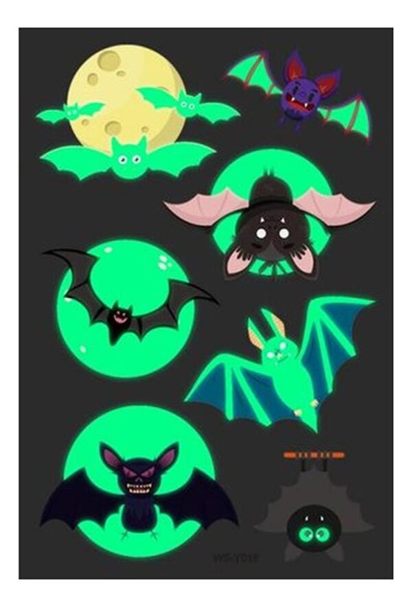 Tatuaje Fluorescente Murciélagos Y016