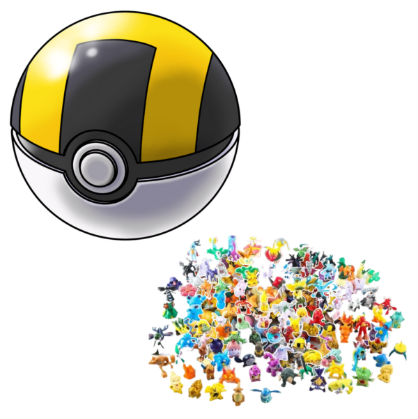 Pokebola con 24 figuras - Ultra Ball - Ultra pelota