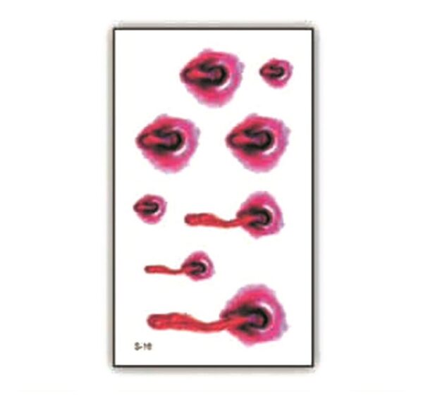 Tatuaje Temporal Halloween Cosplay Disfraz - Herida - 3d