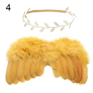 Alas de Angel de Plumas - Doradas - Diadema hojas - Dorada
