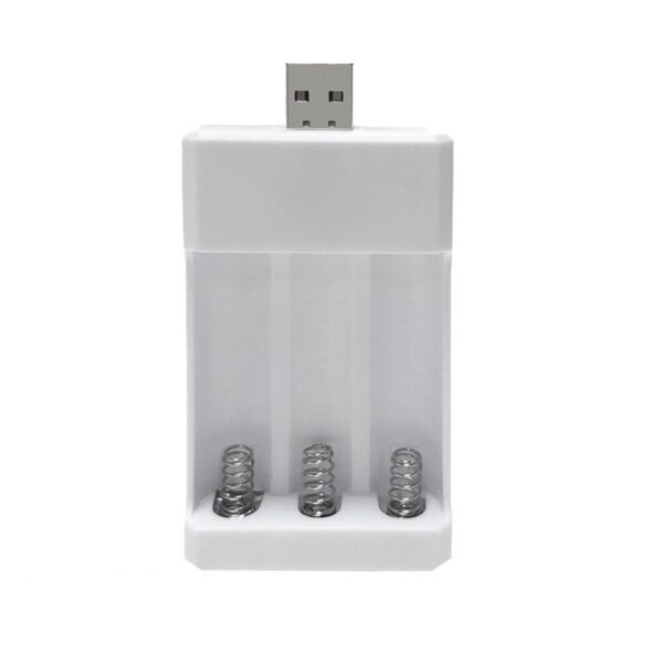 Cargador USB para Pilas AA y AAA para 3 Unidades
