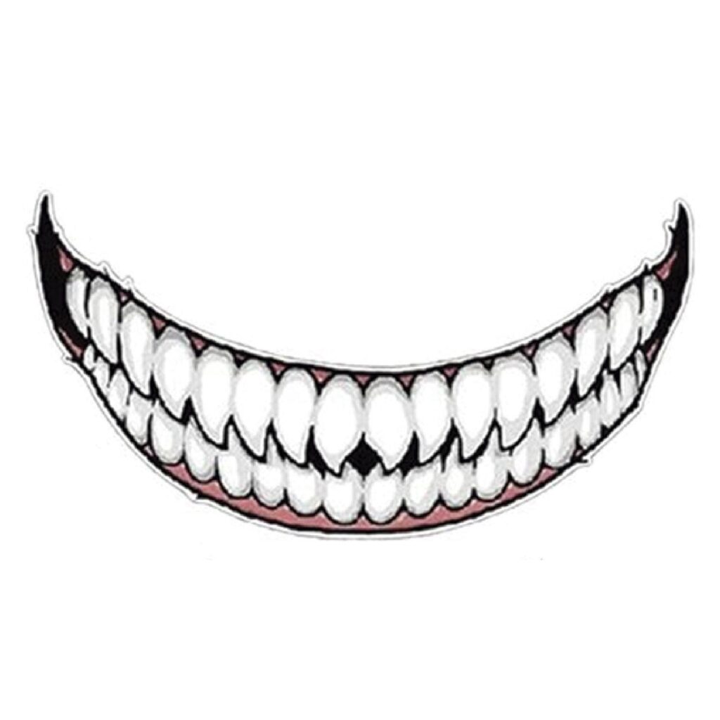 1 Sticker Casco Moto - Venom - Sonrisa - Pequeña
