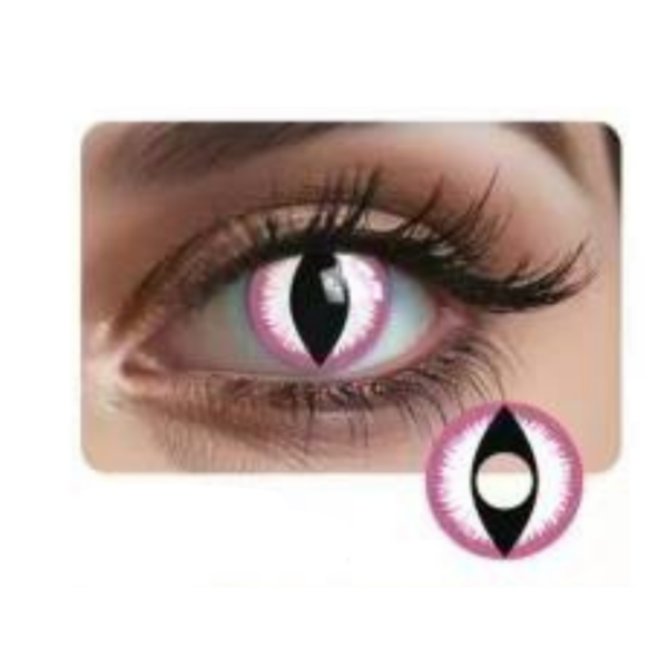 Lentes de Contacto - Fantasía - Ojo Gato - Blanco - Lila