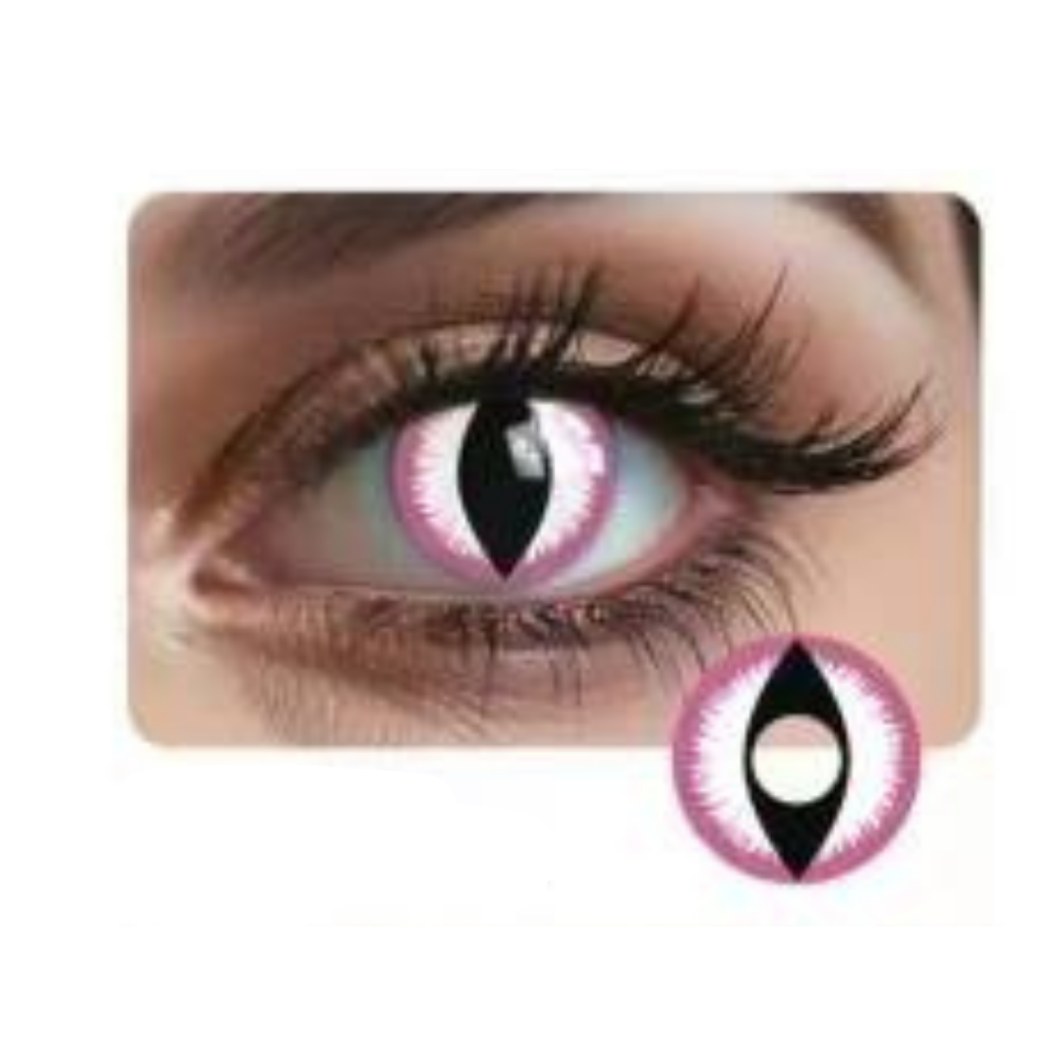 Lentes de Contacto - Fantasía - Ojo Gato - Blanco - Lila