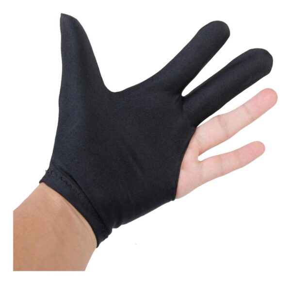 Guantes De 3 Dedos Para Jugar Pool - Negro