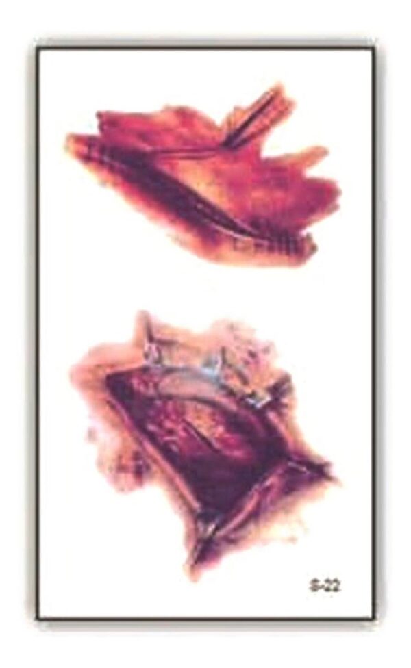 Tatuaje Temporal Halloween Cosplay Disfraz - Herida - 4d