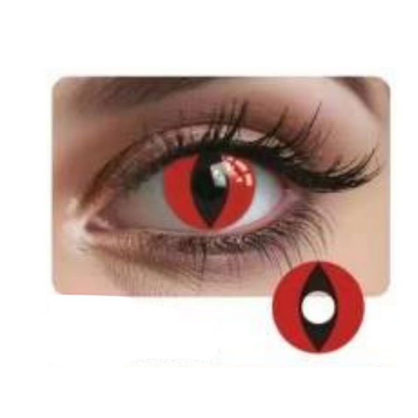 Lentes de Contacto - Fantasía - Ojo Gato - Rojo