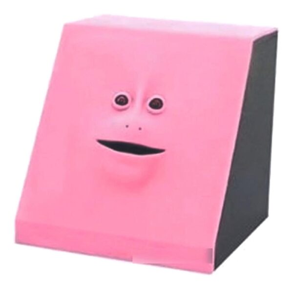 Face Bank Rosada, Alcancía, Juguete Come Monedas Chanchito