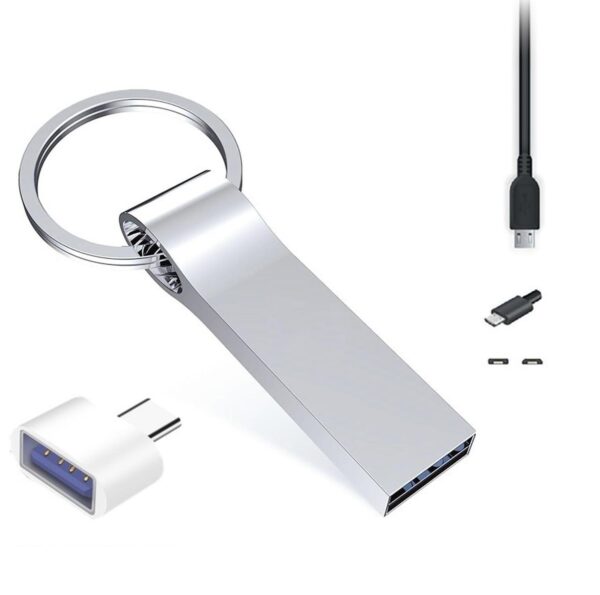Pendrive Llavero 2tb + Adaptador Usb A Micro Usb
