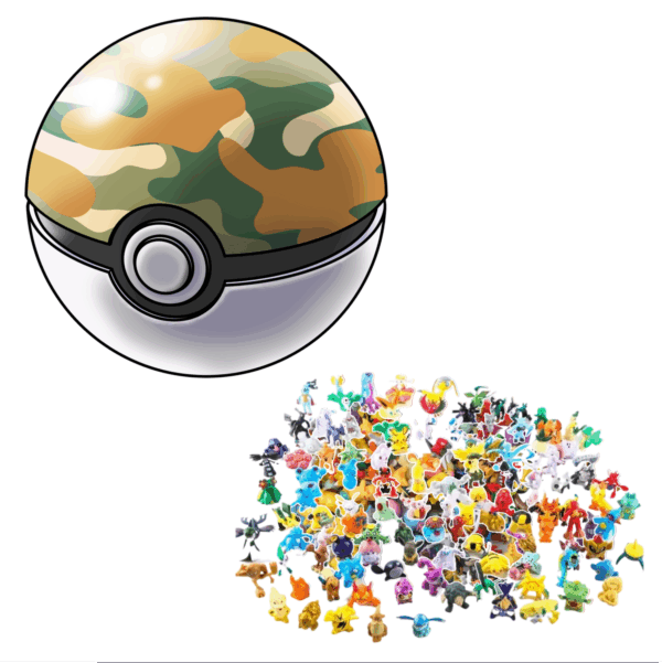 Pokebola con 24 figuras - Safari Ball - Bola de safari
